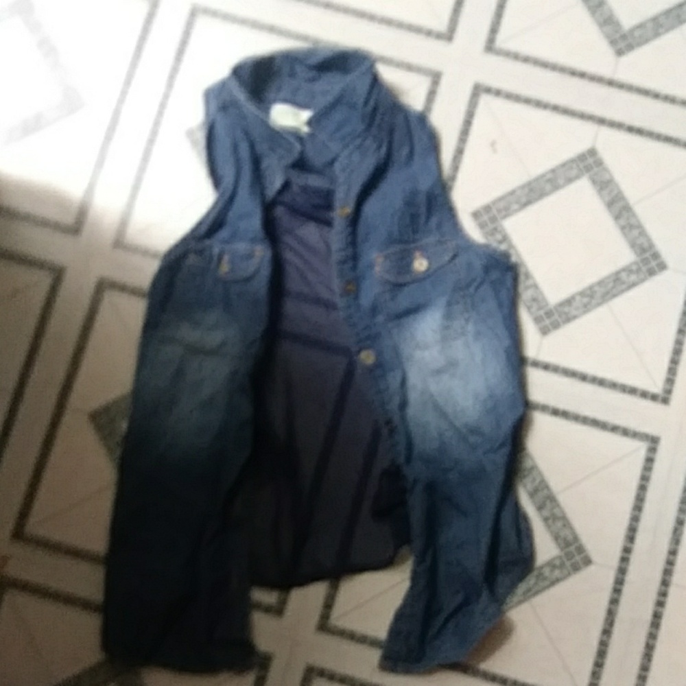 Seethrew back jeen jacket